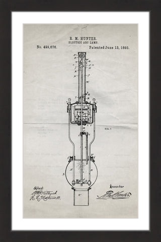 Arc Lamp 1893 Old Paper