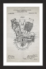 Engine 1914 Old Paper