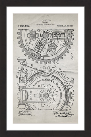 Gears 1912 Old Paper