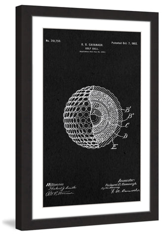 Golf Ball 1902 Black Paper
