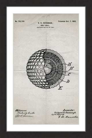 Golf Ball 1902 Old Paper