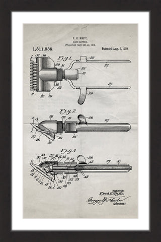 Hair Clipper 1919 Old Paper