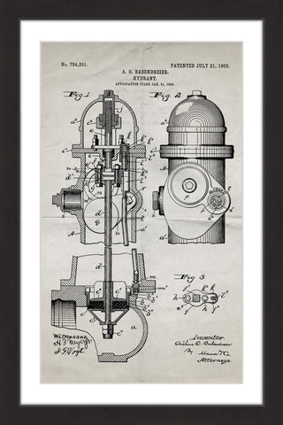 Hydrant 1903 Old Paper