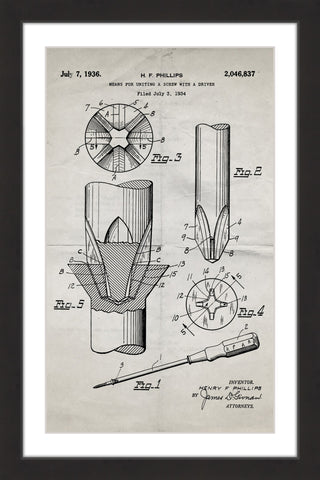Screwdriver 1936 Old Paper