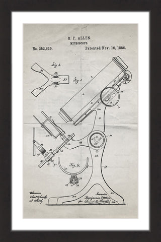 Microscope 1886 Old Paper