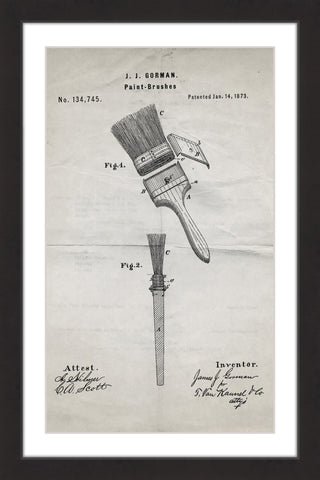 Paint Brush 1873 Old Paper