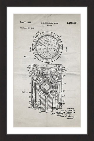 Piston 1949 Old Paper