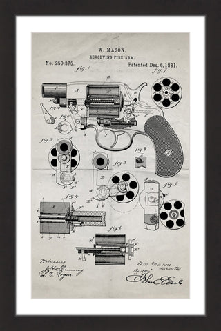 Revolver 1881 Old Paper