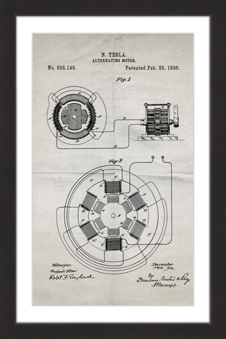 AC Motor 1896 Old Paper