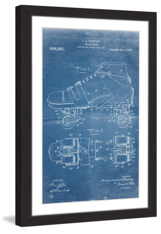 Roller Skate 1908 Blueprint