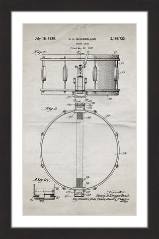 Snare Drum 1939 Old Paper