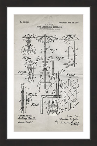 Sunshade 1903 Old Paper