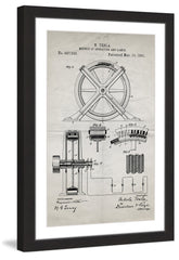 Tesla Arc Lamp 1891 Old Paper