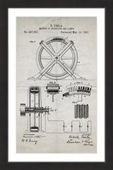 Tesla Arc Lamp 1891 Old Paper