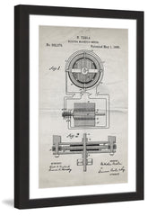 Tesla Motor 1888 Old Paper