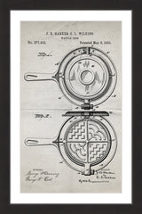 Waffle Iron 1883 Old Paper