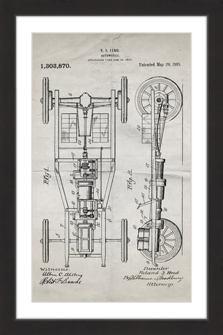 Automobile 1919 Old Paper