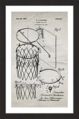 Basketball Hoop 1925 Old Paper