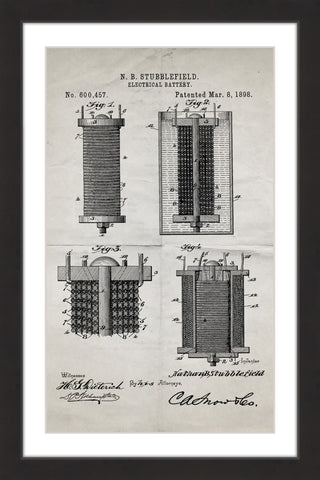 Battery 1898 Old Paper