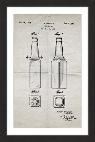 Beer Bottle 1933 Old Paper