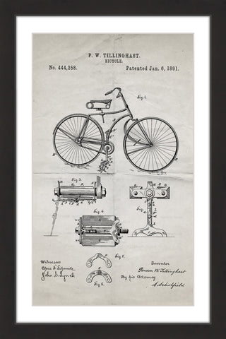Bicycle 1891 Old Paper