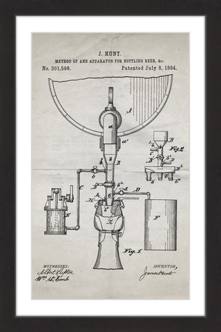Bottling Beer 1884 Old Paper