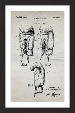 Boxing Gloves 1923 Old Paper