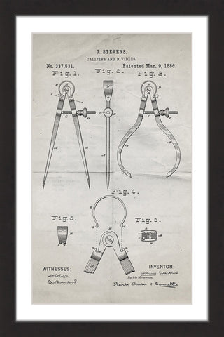 Calipers 1886 Old Paper