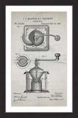 Coffee Mill 1885 Old Paper