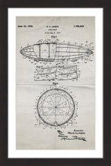 Dirigible 1922 Old Paper