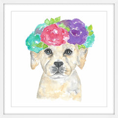 Dog with Flower Crown