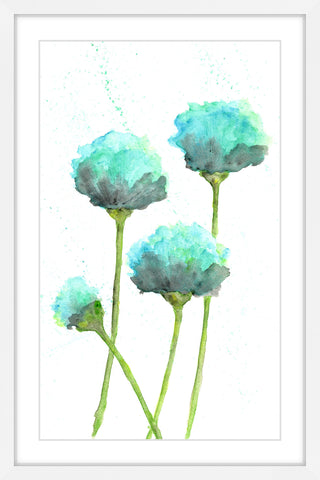 Mint Blue Poppies