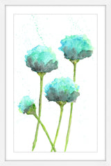 Mint Blue Poppies