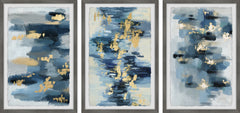 Blue Florals Triptych