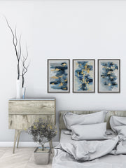 Blue Florals Triptych