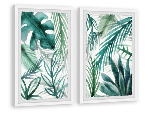 Green Palms Diptych