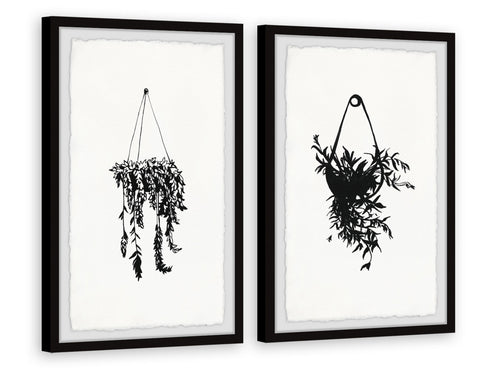 Hanging Basket Plants Diptych