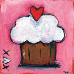 Pink Heart Cupcake