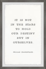 It Is Not in the Stars
