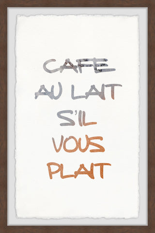 Café Au Lait S'il Vous Plait