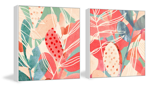 Tropical Assemblage Diptych