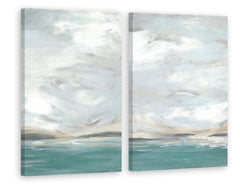 Seafoam Vista Diptych