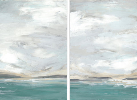 Seafoam Vista Diptych