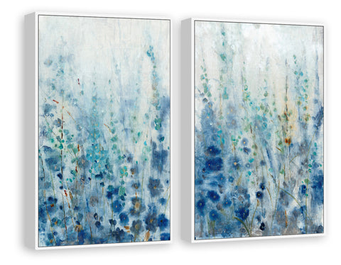 Misty Blooms Diptych