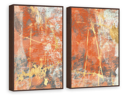 Terre Cotta Lace Diptych