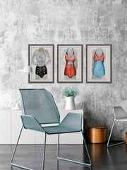 Vintage Bathing Suit Triptych