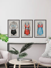 Vintage Bathing Suit Triptych