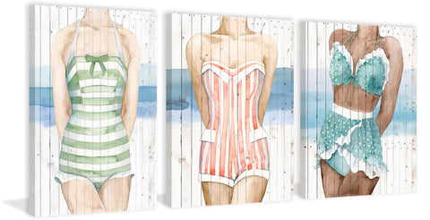 Bygone Bathers Triptych
