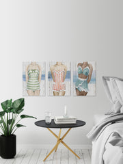 Bygone Bathers Triptych