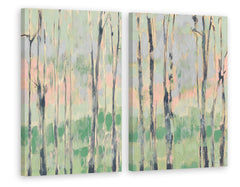 Pastels in the Trees Diptych